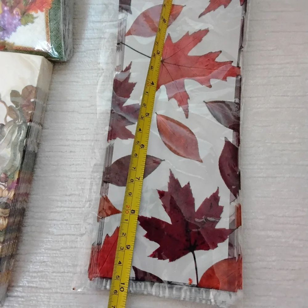 Autumn Harvest and Leaf Party Print Napkin And Treat Bags Bundle